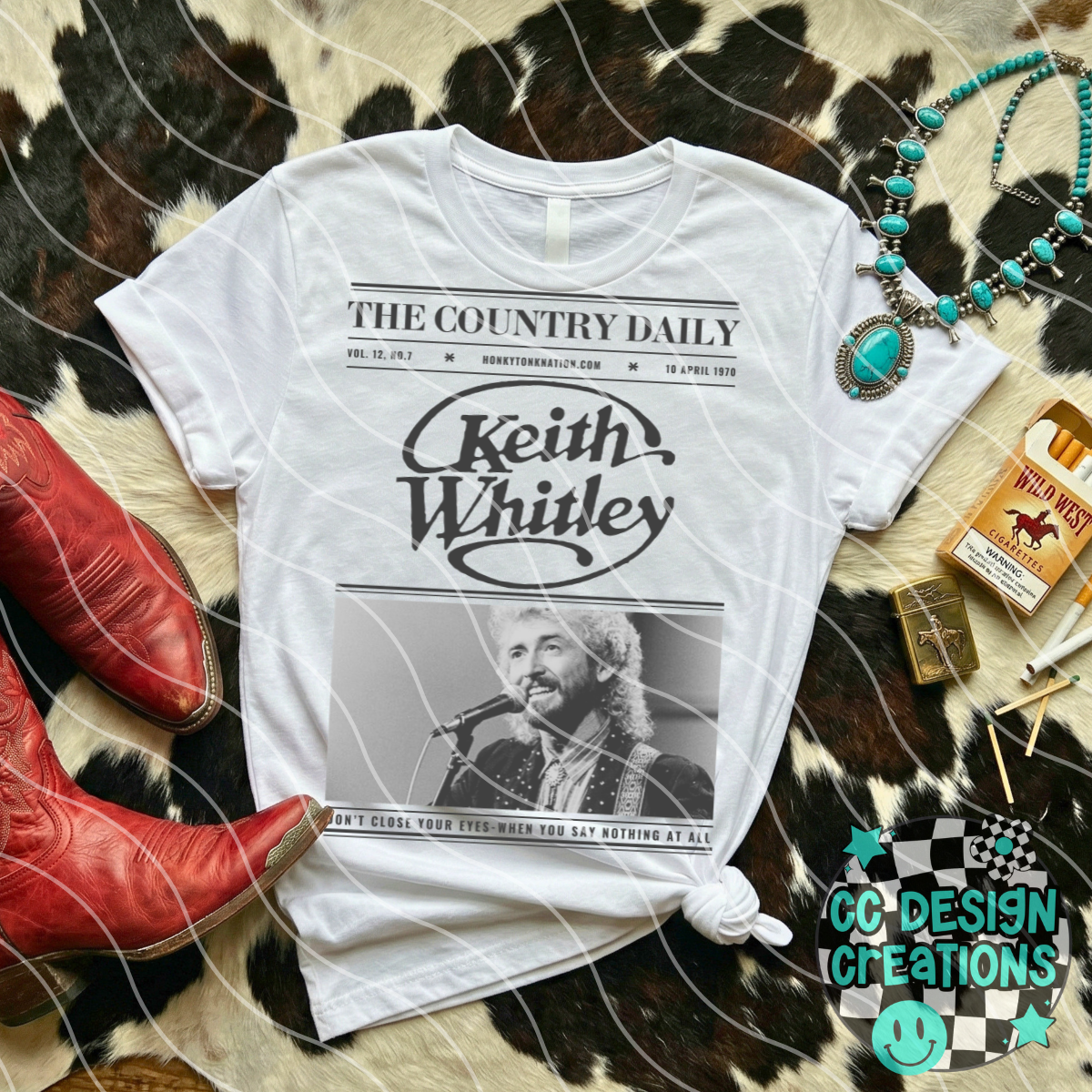 Country Newspaper Keith Whit ley PNG Digital Download