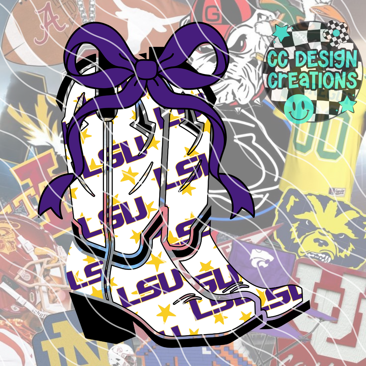 L S U Cowgirl PNG Digital Download