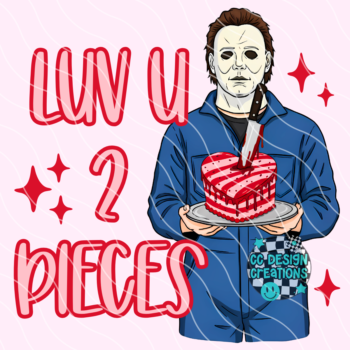 Luv U 2 Pieces PNG Digital Download