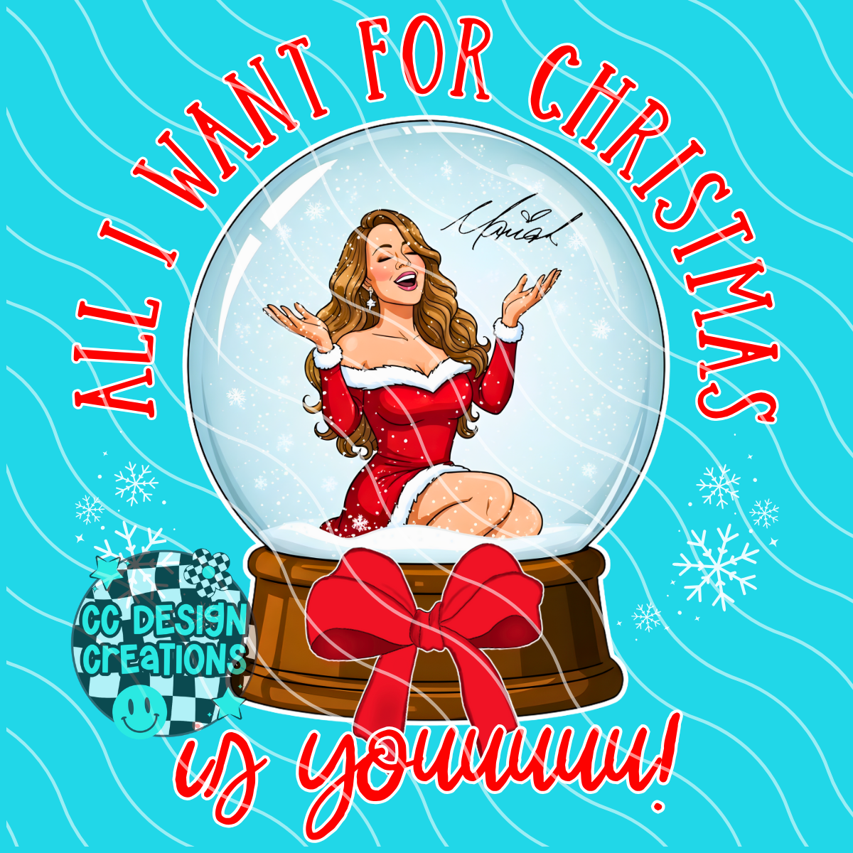 Mariah Snow Globe PNG Digital Download