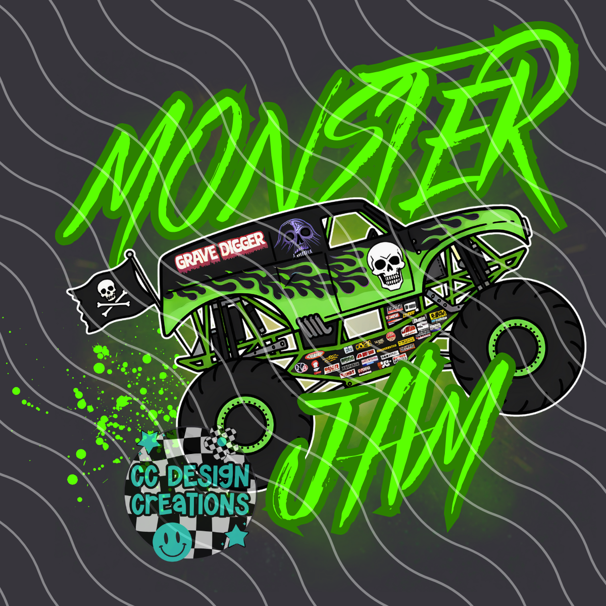 MJ Grave Digger PNG Digital Download