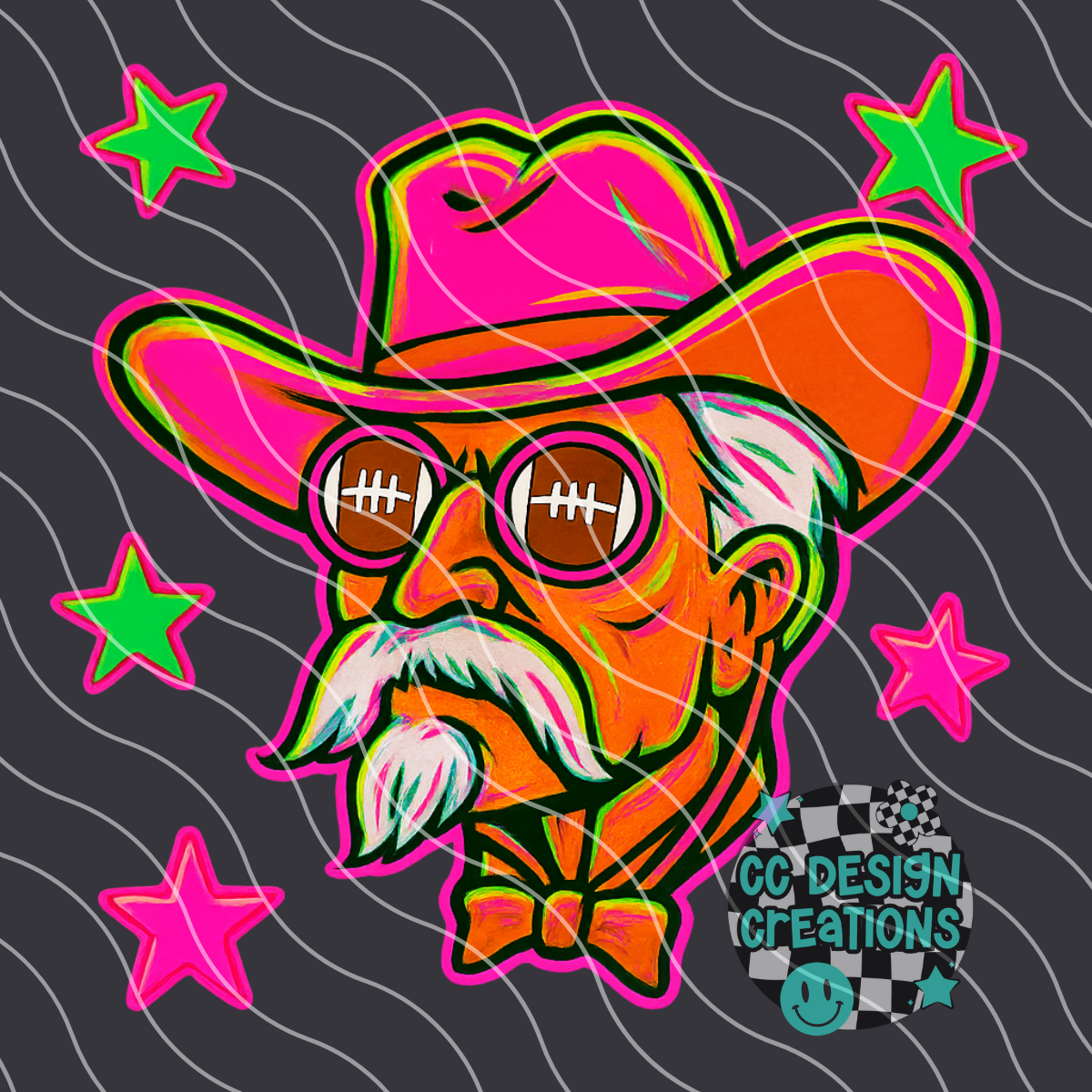 Ole Miss Neon Mascot PNG Digital Download