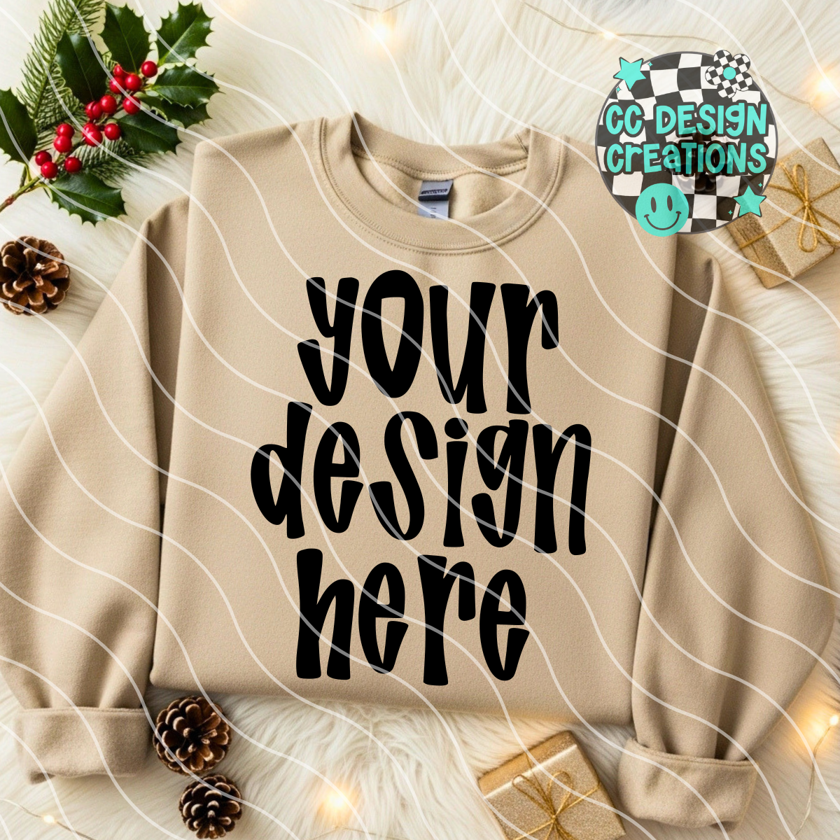 Sand Sweatshirt Flatlay Christmas Mock