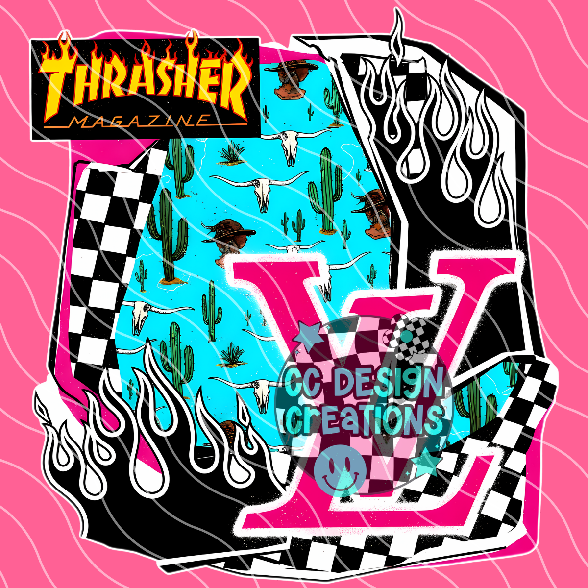 Skater Western Boujee PNG Digital Download