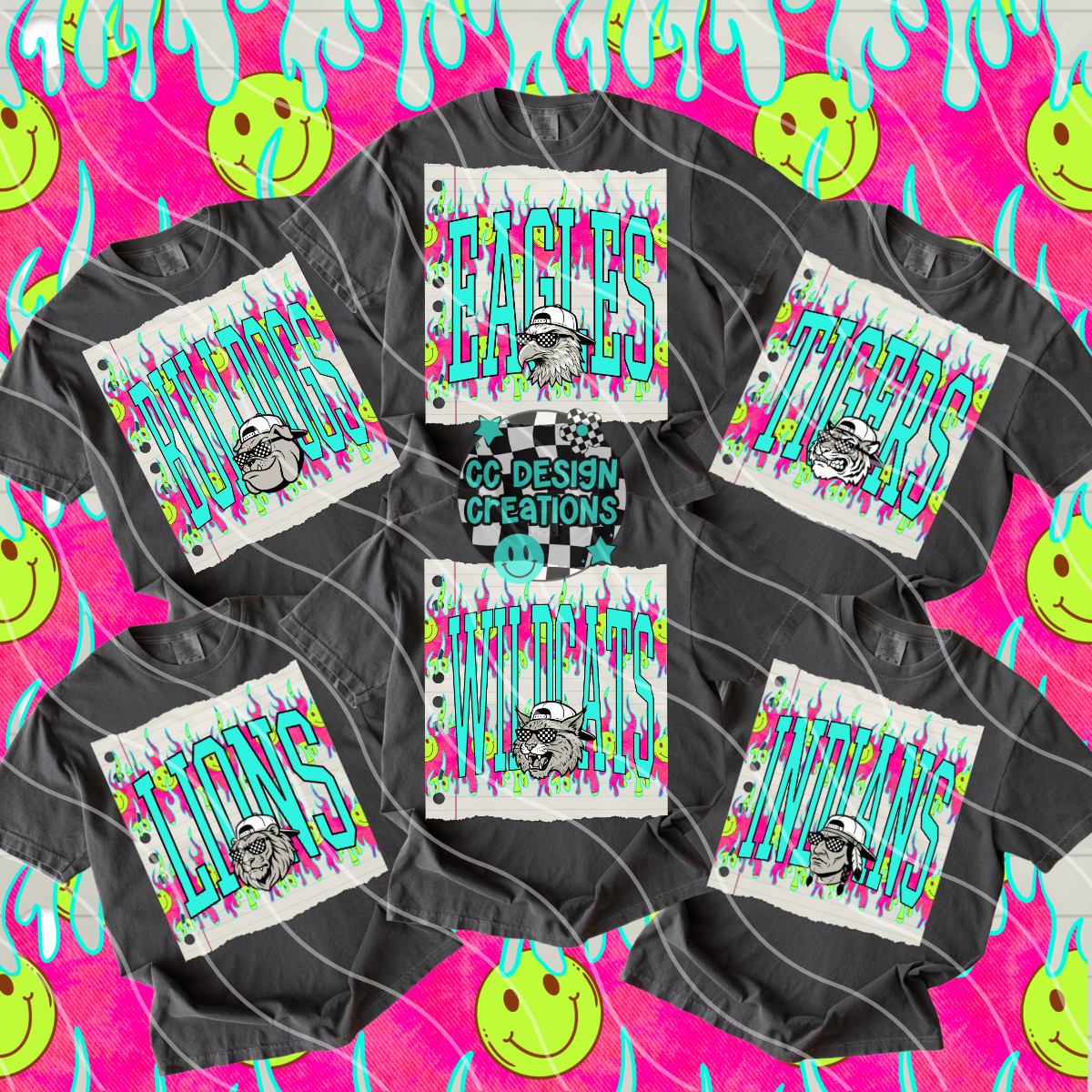 SMILEY MASCOT BUNDLE PNG DIGITAL DOWNLOAD