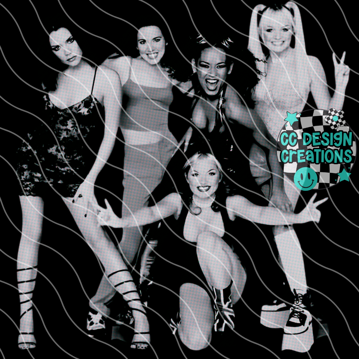 Spice Girls Halftone PNG Digital Download