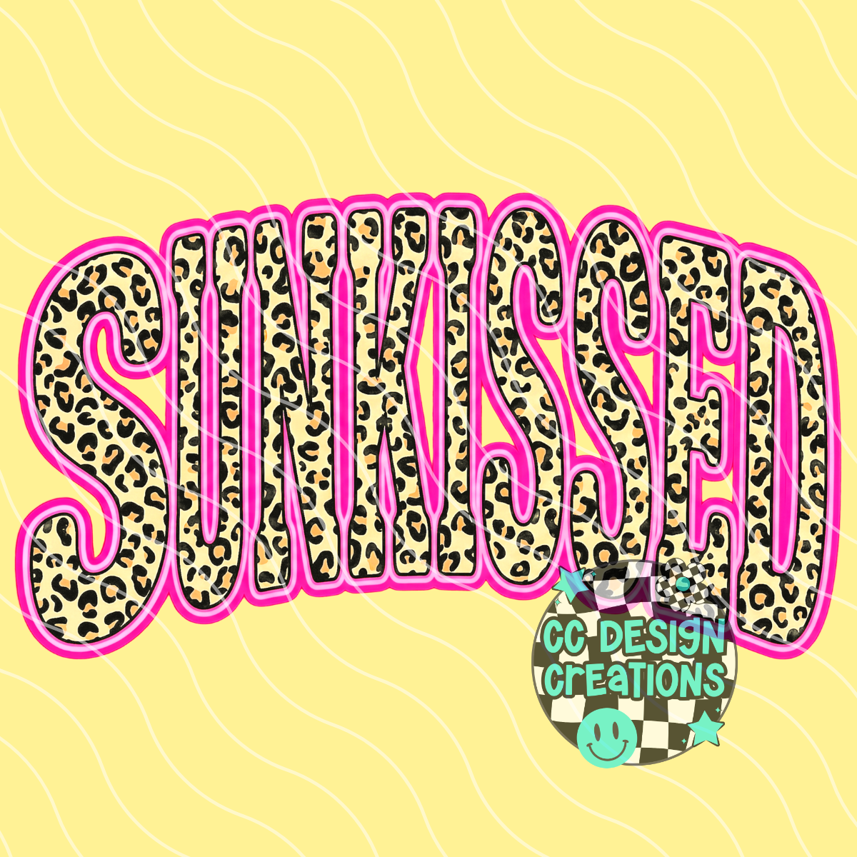 Sunkissed Retro Leopard Summer PNG Digital Download