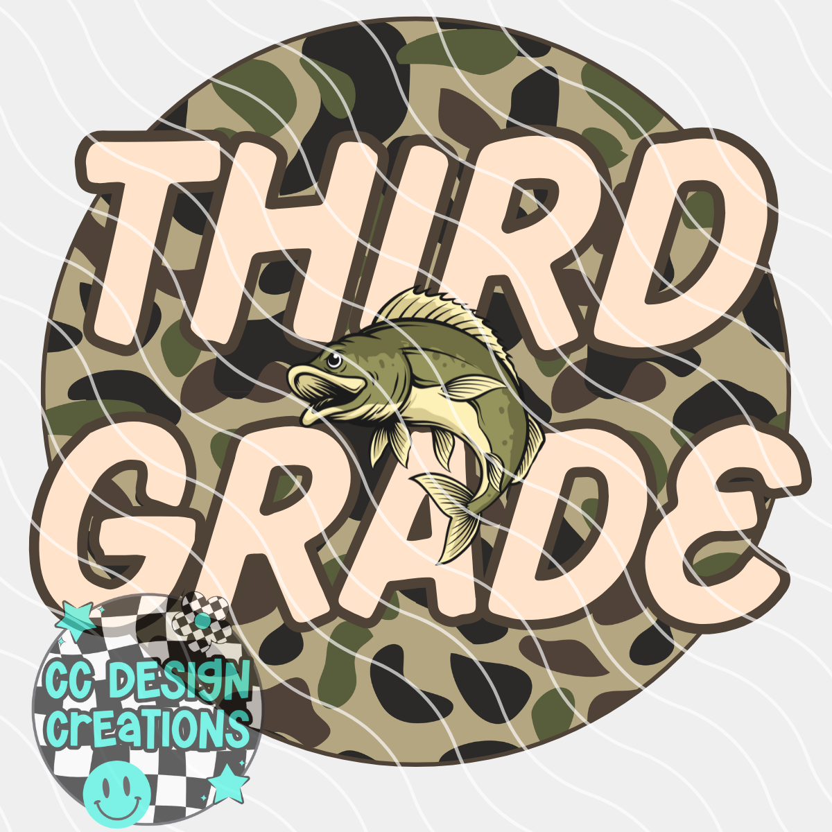 Camo BTS Third Grade PNG Digital Download