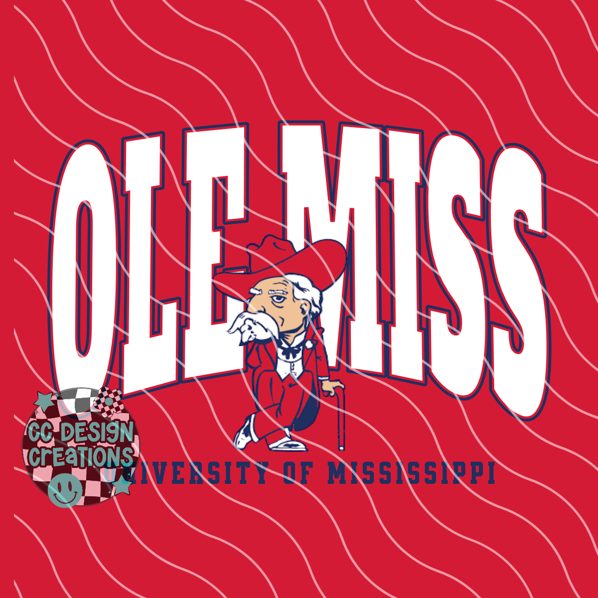 Ole Miss Varsity Football PNG Digital Download (2 Files/Distressed Included)