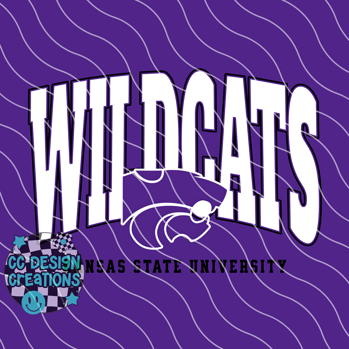 KS Wildcats Varsity Football PNG Digital Download (2 Files/Distressed Included)