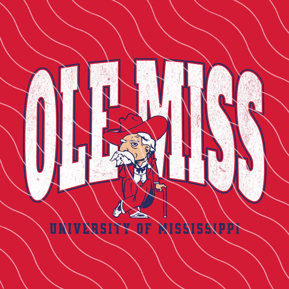 Ole Miss Varsity Football PNG Digital Download (2 Files/Distressed Included)