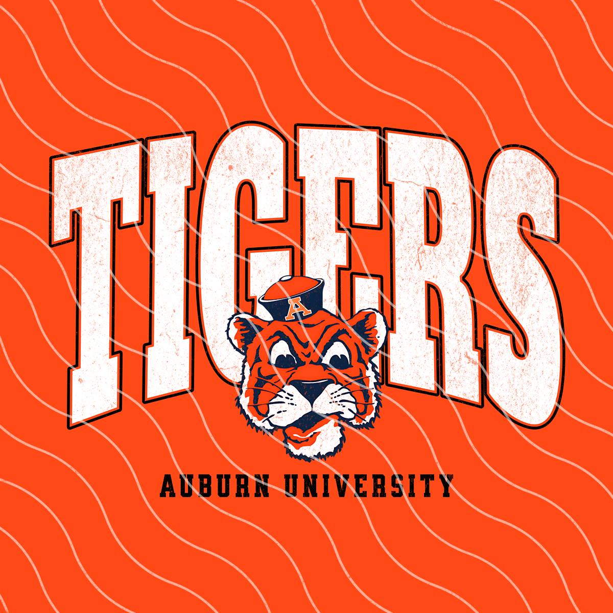 War Eagle Tigers Varsity Football PNG Digital Download (2 Files/Distressed Included)