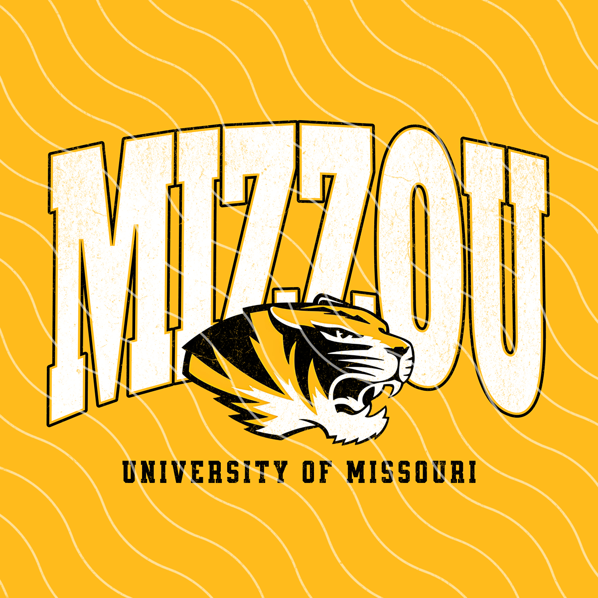 Mizzou Varsity Football PNG Digital Download (2 Files/Distressed Included)