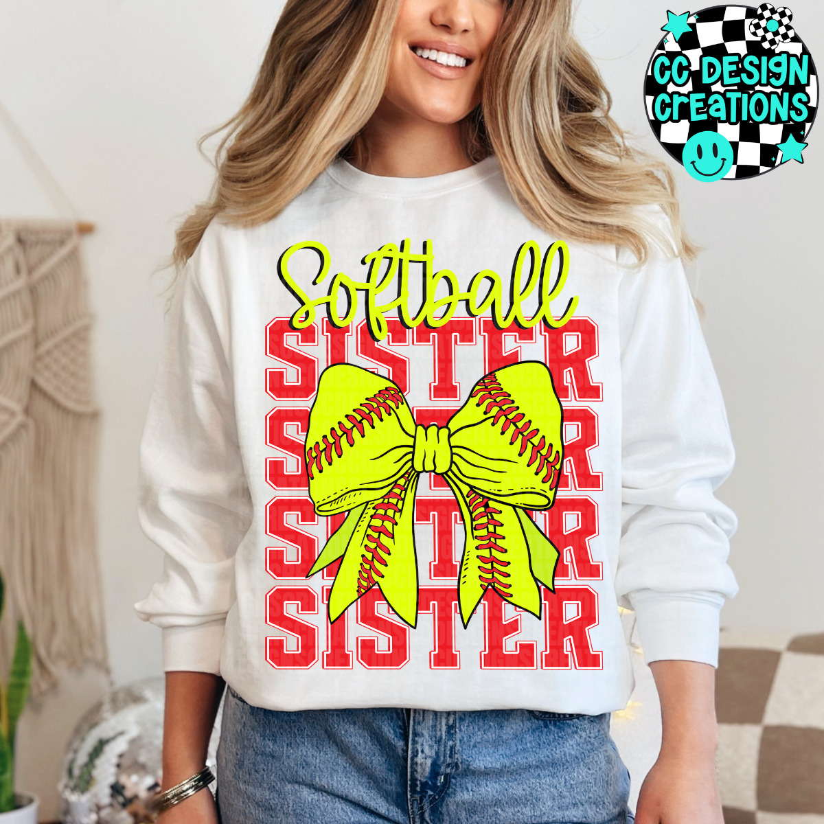 Softball Sister PNG Digital Download