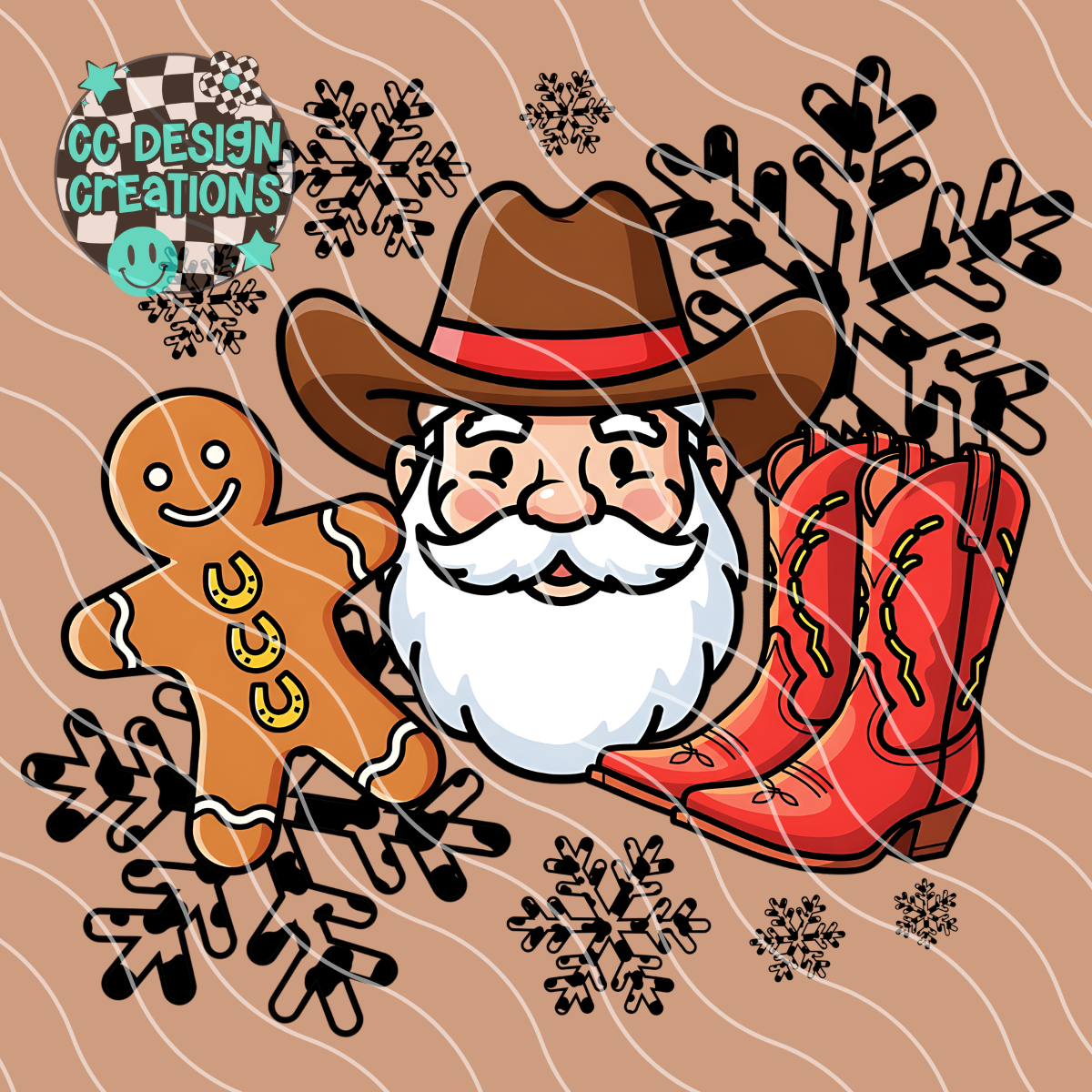 Cowboy Christmas PNG Digital Download