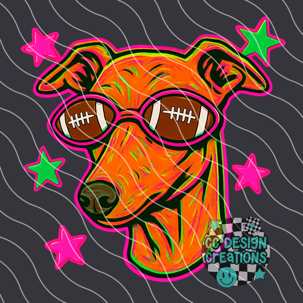 Whippit Neon Mascot PNG Digital Download