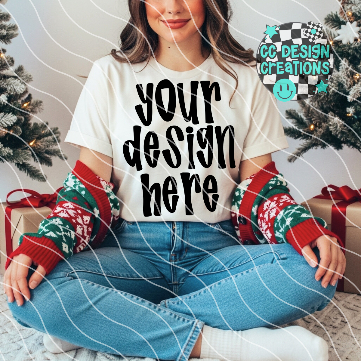 White Tee Christmas Mock