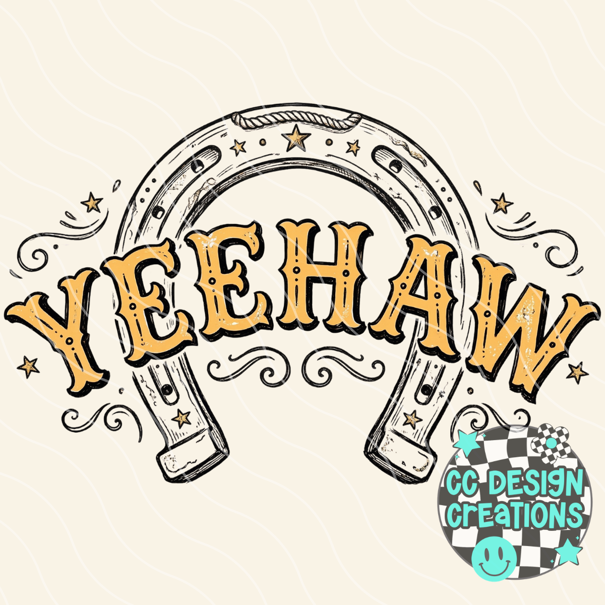 Yeehaw Horseshoe PNG Digital Download