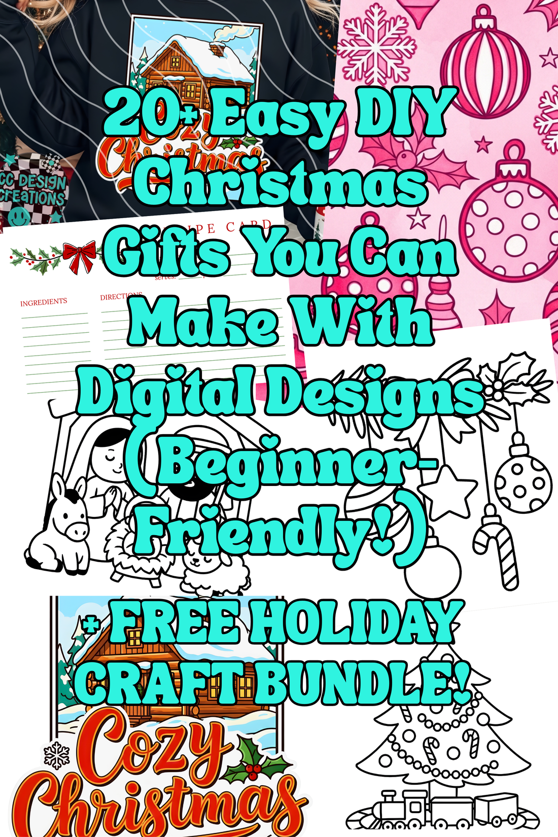 20+ Easy DIY Christmas Gifts You Can Make With Digital Designs (Beginner-Friendly!)