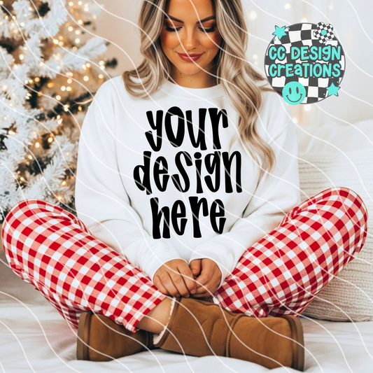 White Sweatshirt Christmas Mock 10