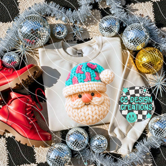 FAUX YARN Cowgirl Boots Santa PNG Digital Download