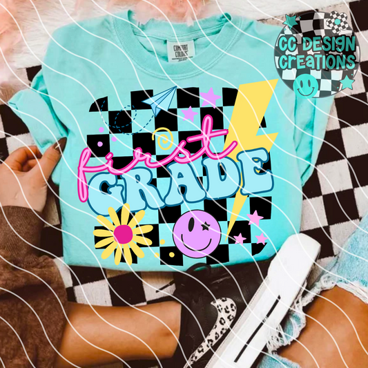 Retro BTS First Grade PNG Digital Download