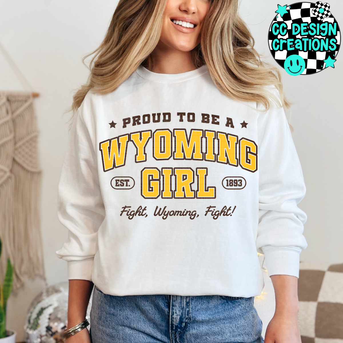 Proud To Be A Wyoming Girl PNG Digital Download