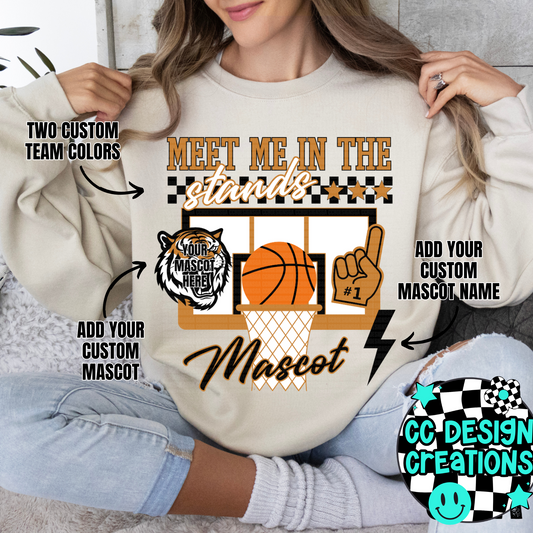 CUSTOM Meet Me In The Stands Basketball School Spirit PNG Digital Download