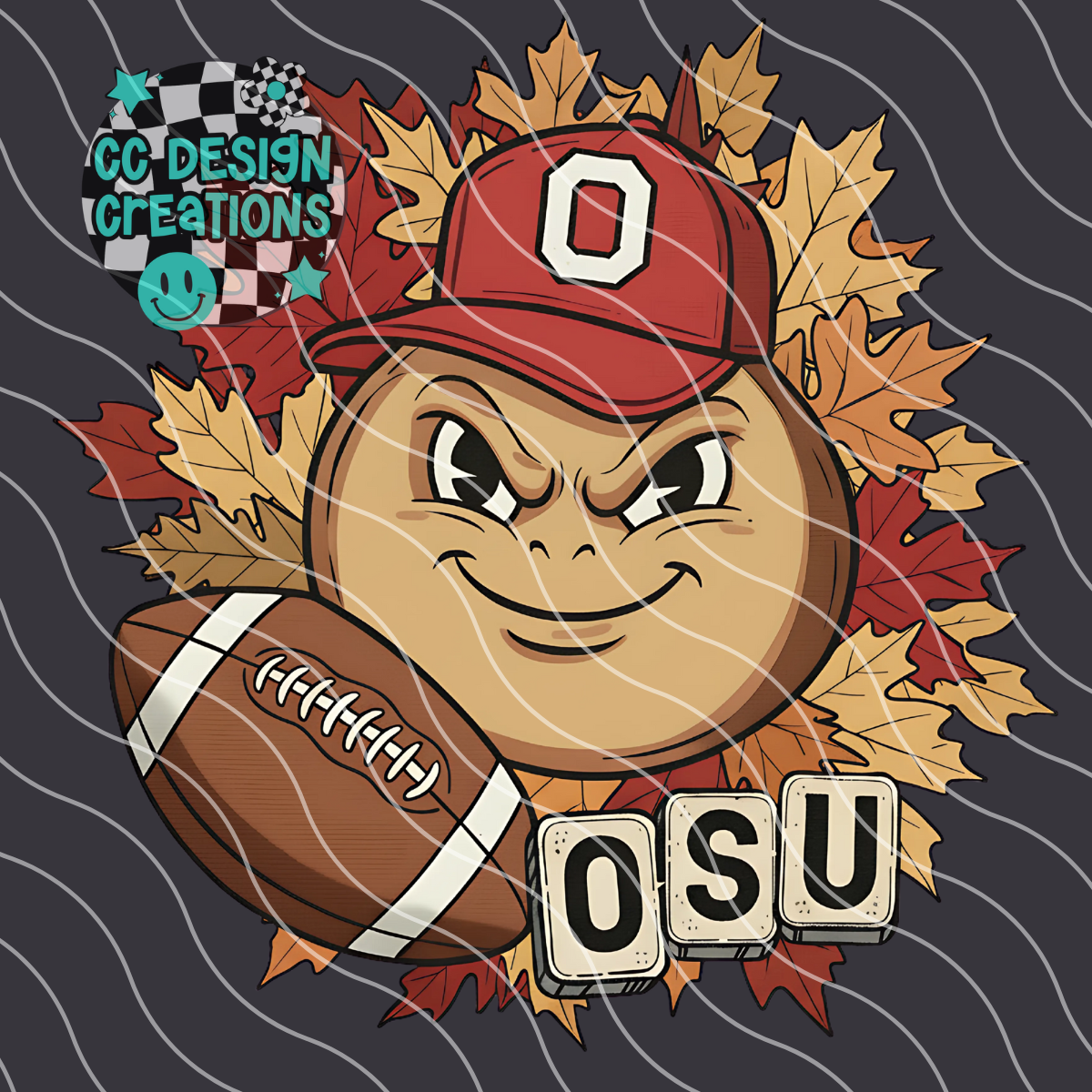 Ohio Fall Football PNG Digital Download