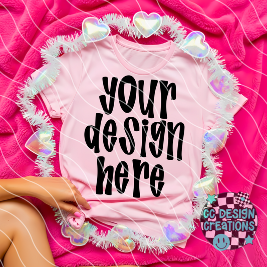 Pink Valentines Tee Mock