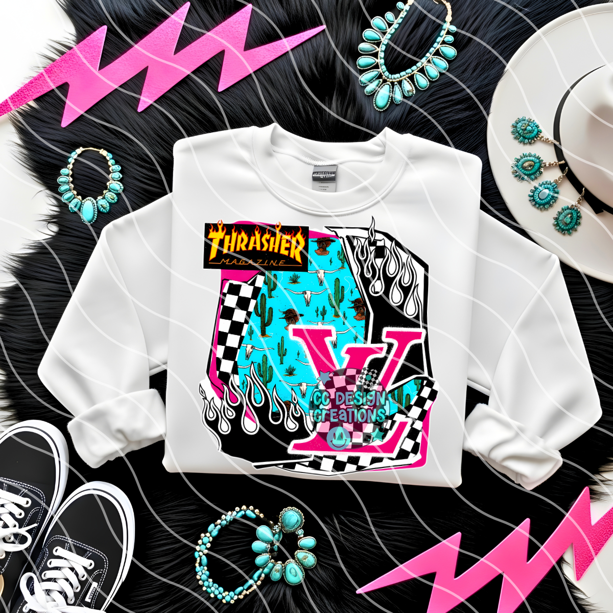 Skater Western Boujee PNG Digital Download