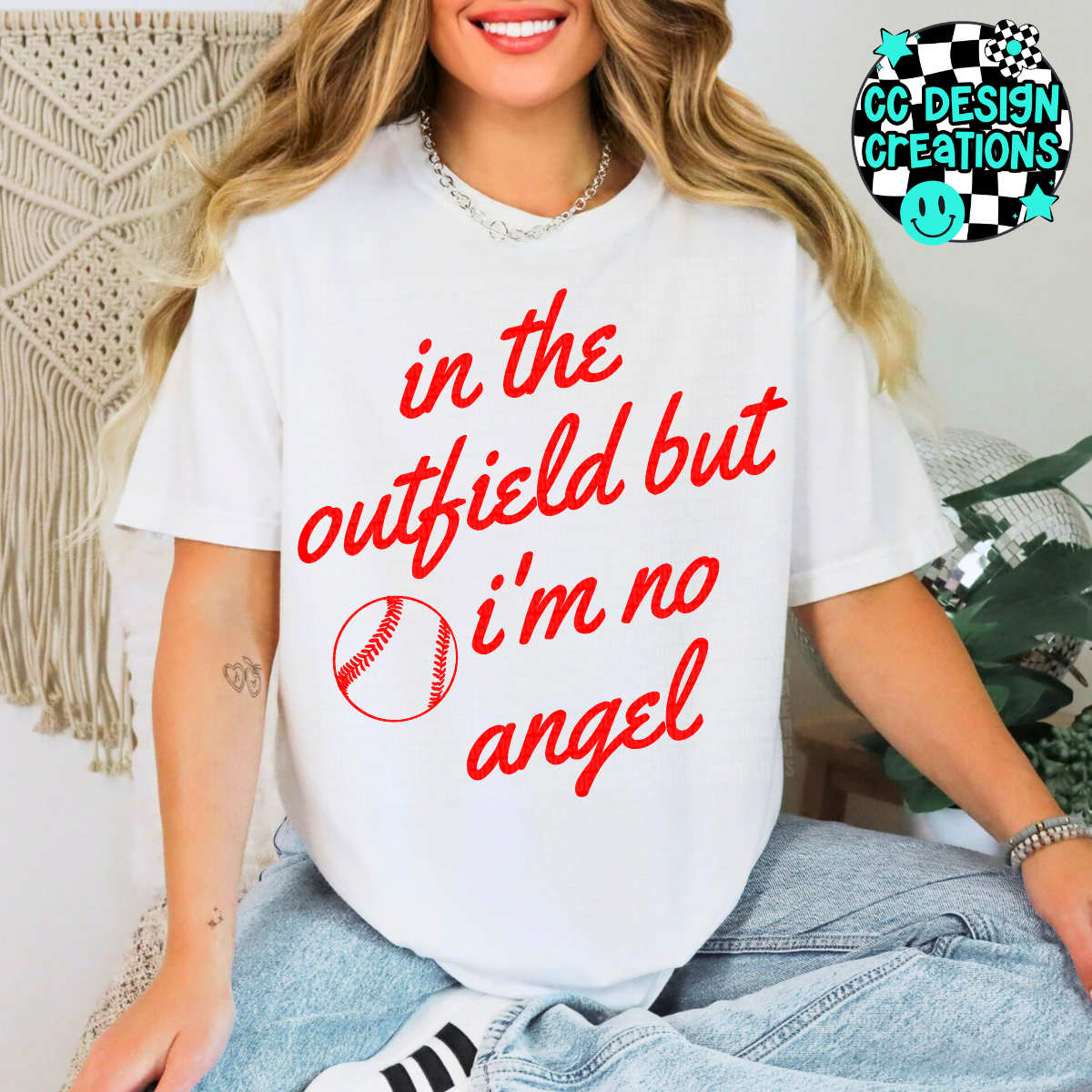 In The Outfield But I'm No Angel PNG Digital Download