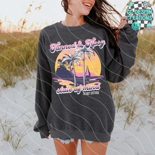Tanned Tipsy State of Mind PNG Digital Download