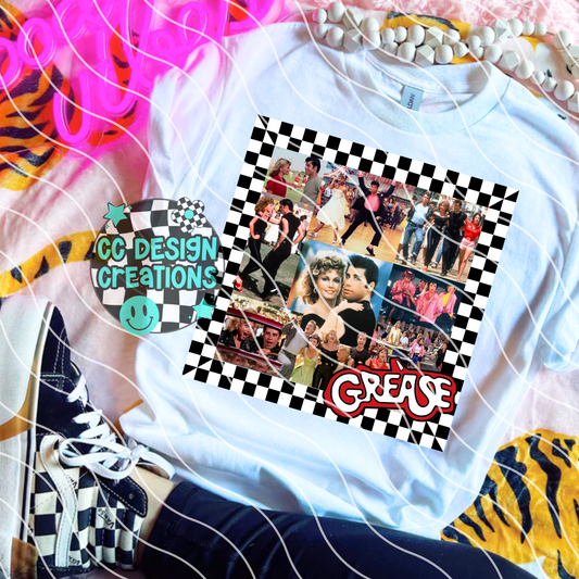 Greas e Summer Movie Collage PNG Digital Download