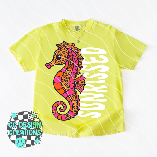 Sunkissed Retro Leopard Pink Ocean PNG Digital Download