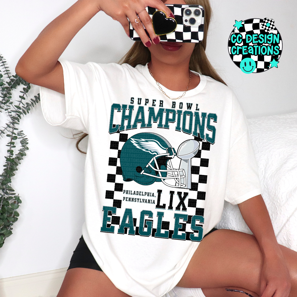 2025 Super Bowl Champs LIX Eagles PNG Digital Download (2 Files Distressed & Non-Distressed)