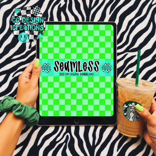 Green Checkered SEAMLESS