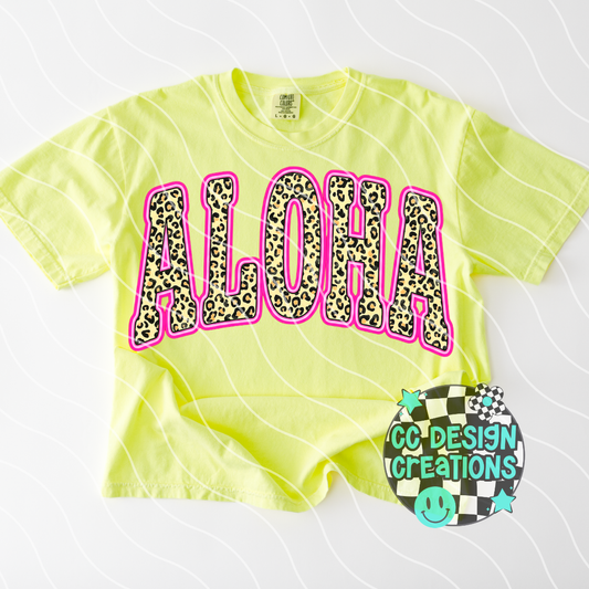 Aloha Retro Leopard Summer PNG Digital Download