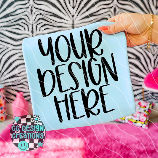 Light Blue Tee Zebra MOCK