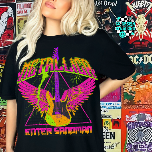 Neon Rocker Metallica PNG Digital Download