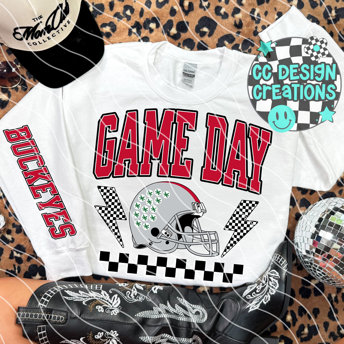 Buckeyes Game Day Retro Football PNG Digital Download