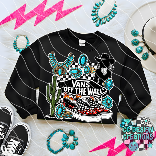 Skater Cowgirl PNG Digital Download