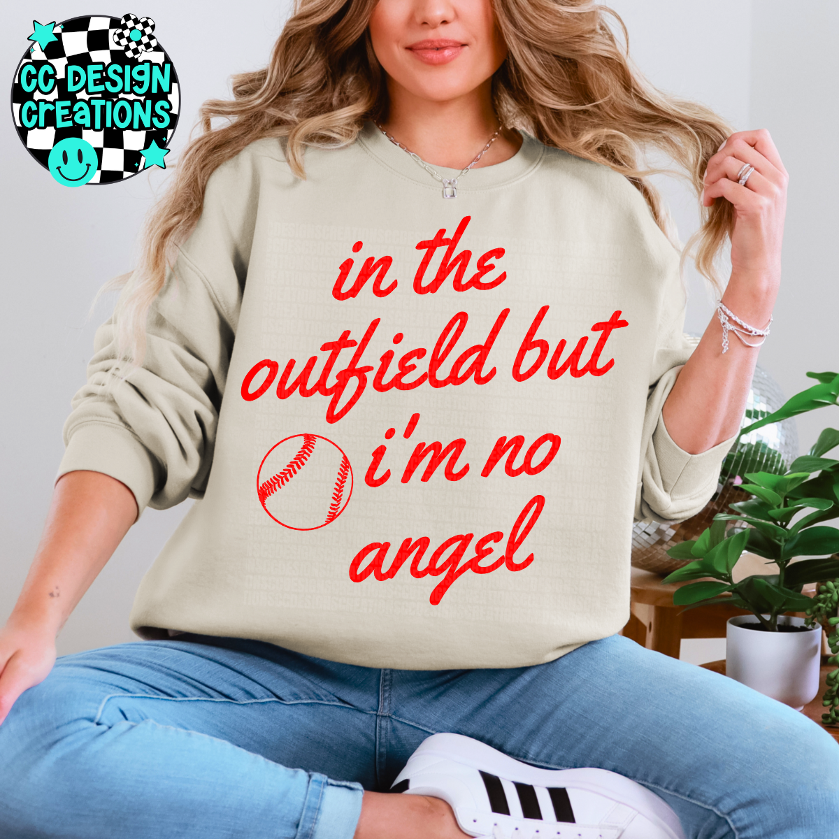 In The Outfield But I'm No Angel PNG Digital Download