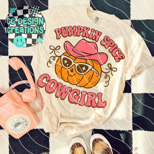 Pumpkin Spice Cowgirl PNG Digital Download
