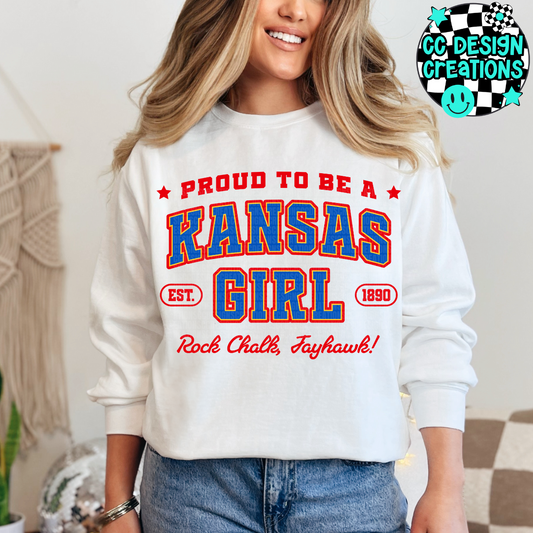 Proud To Be A Kansas Girl PNG Digital Download