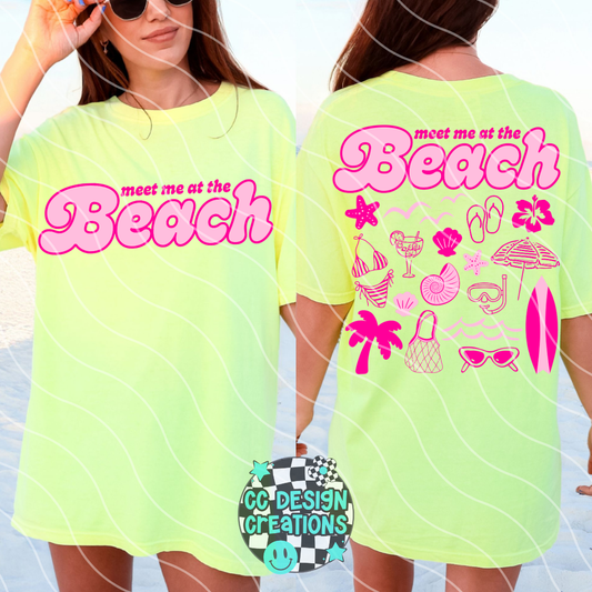 Meet Me At The Beach PNG Digital Download