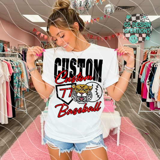 CUSTOM Baseball Mascot PNG Digital Download