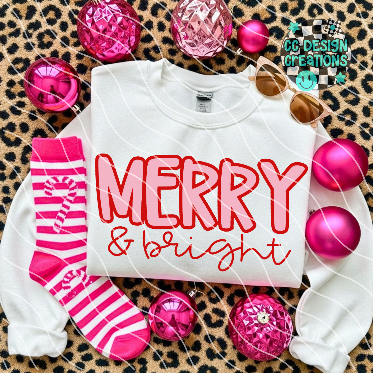 Merry & Bright PNG Digital Download