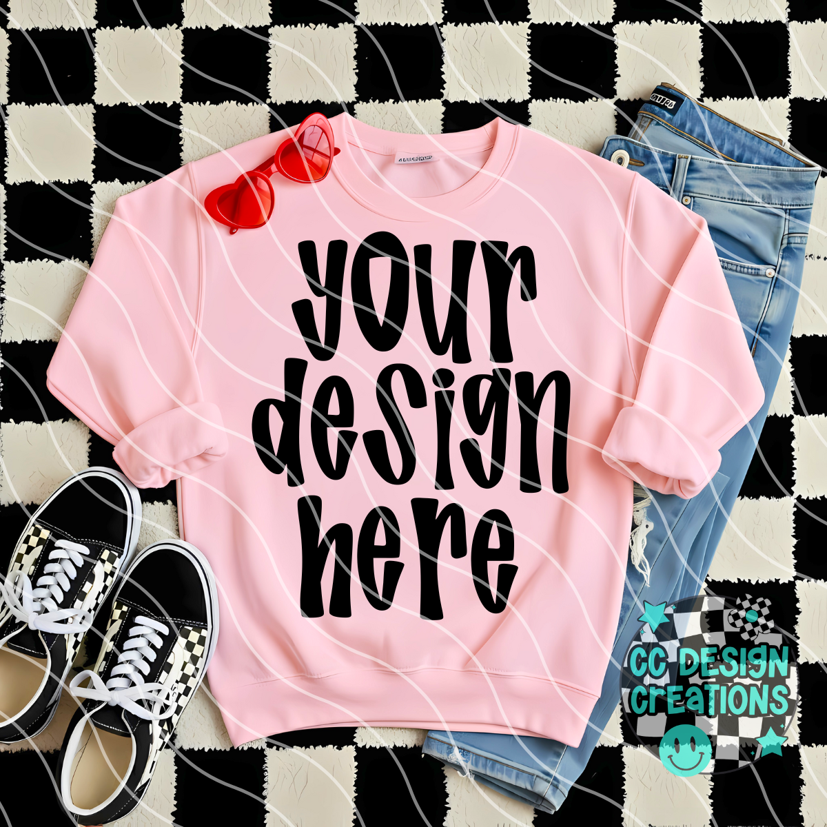 Pink Vday Sweatshirt Mock