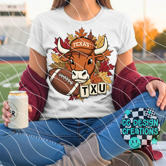 Texas Fall Football PNG Digital Download